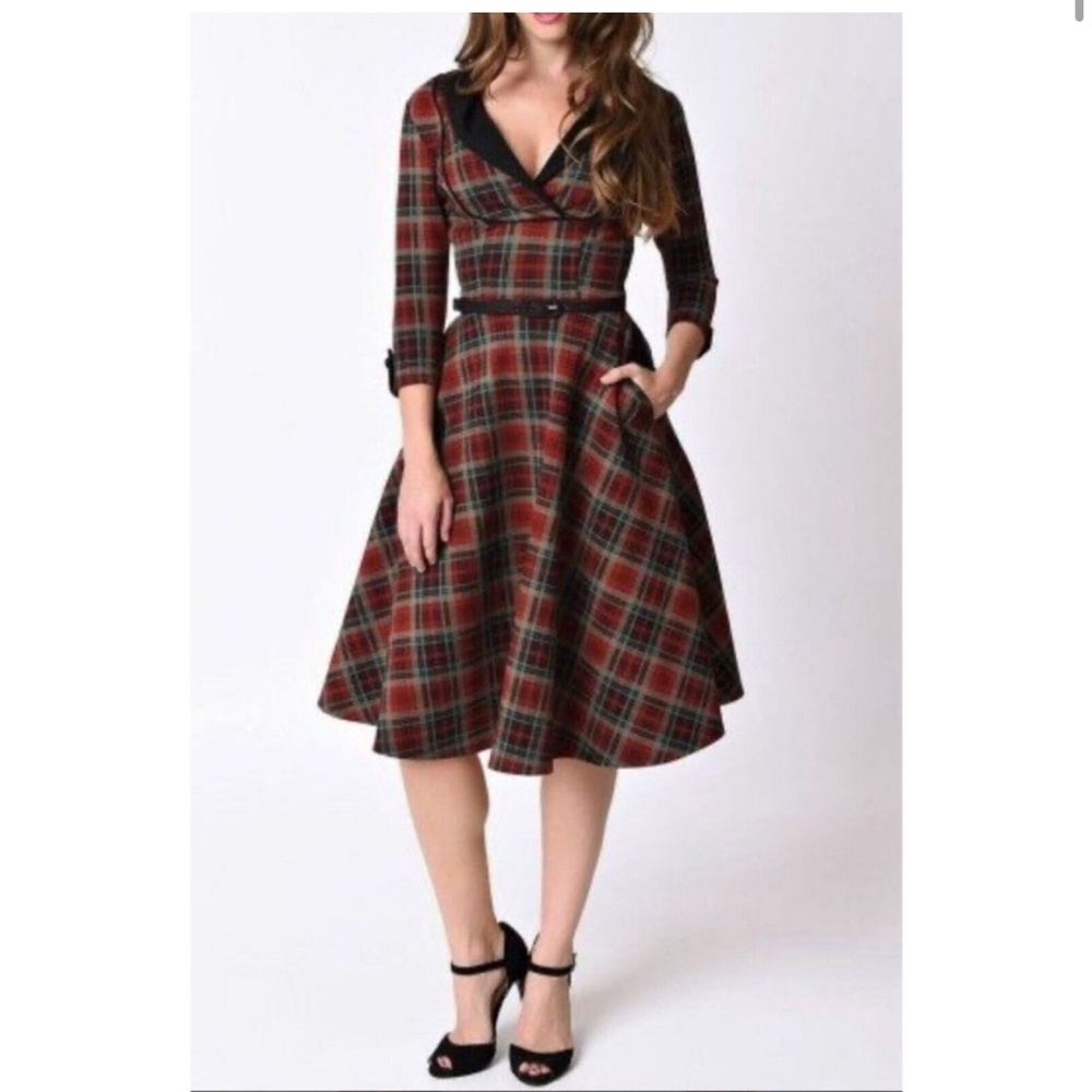 Unique Vintage plaid Dress.